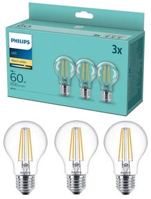 PACK 3x Lampadine LED VINTAGE Philips A60 E27/7W/230V 2,700K