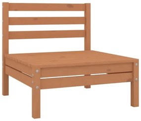 Set Divani da Giardino 7 pz in Legno Massello di Pino Miele