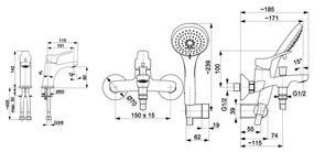 KFA Armatura 5241-003-00 - Set da bagno con rubinetto + rubinetto per lavabo MORRIS cromo lucido