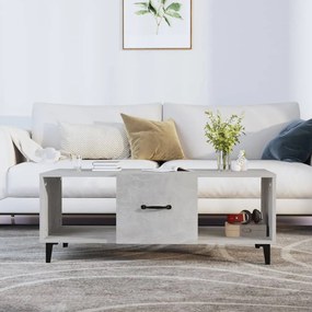 Tavolino Salotto Grigio Cemento 102x50x40 Cm Legno Multistrato /
