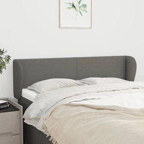 Testiera Ad Orecchio Grigio Scuro 147x23x78/88 Cm İn Tessuto /