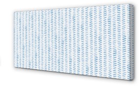 Quadro su tela Strisce blu di herringone 100x50 cm