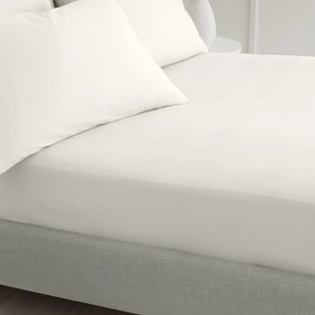 Lenzuolo con angoli color crema in percalle di cotone 185x200 cm Cotton Percale – Bianca