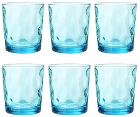 Set 6 bicchieri vetro Tumbler Space Pasabahce azzurri, 25 cl