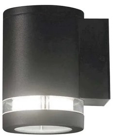 Applique LED moderno da esterno MAGNUS-1 grigio IP44, luce bianco caldo dimmerabile 600 lumen, ELSTEAD