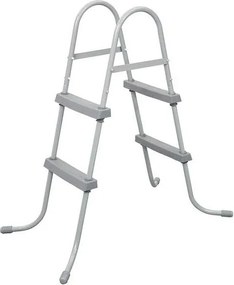 Bestway - Scaletta per Piscina Fuori Terra 2 Gradini Altezza 84 cm Antiruggine Acciaio