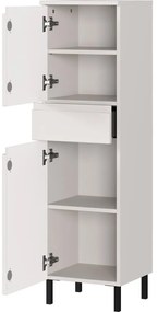 Mobile per bagno color crema alto e stretto 34x120 cm Salinas – Germania