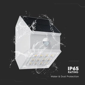 Lampada solare da parete a LED con sensore LED/2,5W/3,7V IP65 1200 mAh bianco