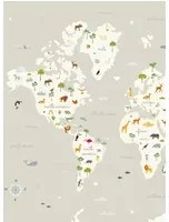 Coordonne Carta da parati panoramica Animal Map - Cloud
