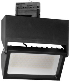 Faro LED 44W Rettangolare Trifase CRI92 CCT Nero con driver Philips Colore Bianco Variabile CCT