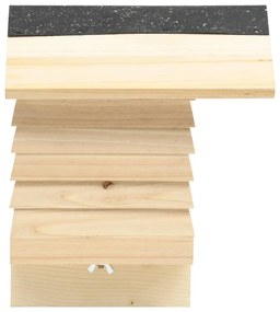 Casetta delle api in legno massello di abete 22x20x20 cm