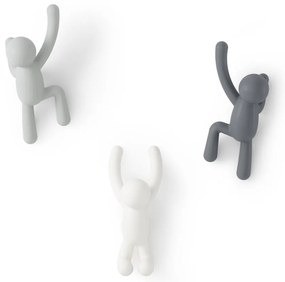 Ganci in plastica da parete in set da 3 Buddy - Umbra