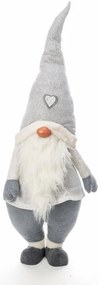 Figura natalizia grigio / argento folletto L 55 x P 32 x H 150 cm