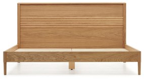 Kave Home - Letto Lenon in legno e rovere impiallacciato per materasso 160 x 200 cm FSC MIX Credit