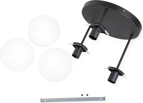 Lampadario a plafone MOONLIGHT 3xE27/15W/230V nero