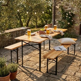 Set birreria con tavolo e due panche 220 x 70 cm