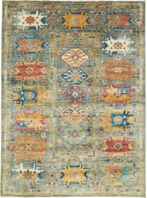 Samarkand Tappeto 200x150 Verde (Pakistan) Annodato A Mano