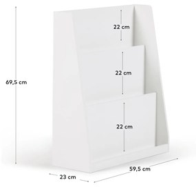 Kave Home - Libreria Adiventina in MDF bianca 59,5 x 69,5 cm