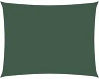 Parasole a Vela Oxford Rettangolare 3x4 m Verde Scuro 135485