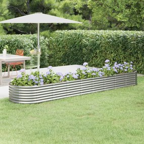 Letto Giardino Acciaio Verniciato A Polvere 368x80x36cm Argento /