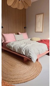 Letto matrimoniale rosa chiaro in legno di pino con griglia 160x200 cm Japan - Karup Design