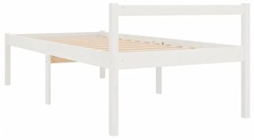 Letto per Anziani Grigio 100x200 cm in Legno Massello di Pino