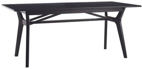 Tavolo da pranzo allungabile legno nero L180-220 cm FOSTER