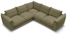 Divano angolare in verde chiaro Ernest – Bobochic Paris