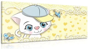 Stampa su tela – Gattino curioso