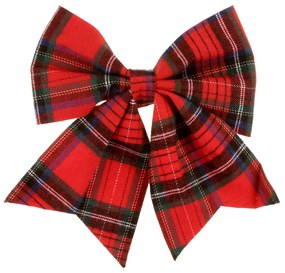 Fiocco natalizio 17x15 cm tartan