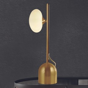 Lampada Da Scrivania Contemporanea Ciottolo Acciaio Oro 1 Luce G9