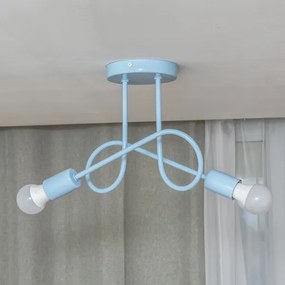 Plafoniera OXFORD 2xE27/15W/230V blu