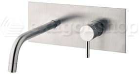 Paffoni Light Lig106st Miscelatore lavabo ad Incasso 2 Fori Con Piastra Rettangolare Metallo Steel Acciaio