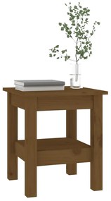 Tavolino da salotto miele 35x35x40 cm legno massello di pino