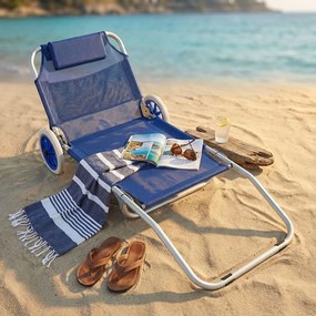 spiaggina prendisole pieghevole colore casuale cm 145 x 52 x 62 h