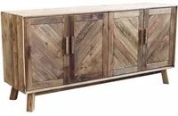 Credenza con 4 ante in Pino riciclato cm 180x48x85 - PINE