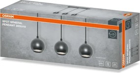 Osram - Lampada a sospensione con cavo SPOT SPHERAL 3xGU10/6W/230V nera