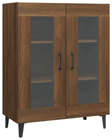 Credenza rovere marrone 69,5x34x90 cm in legno multistrato