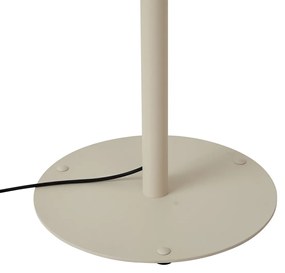 Lampada da terra scandinava da esterno beige con paralume bianco IP44 - Mississippi