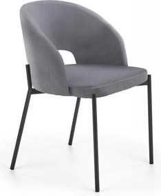 Sedia K455 Grigio Velluto - H77