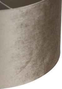 Paralume in velluto taupe 35/35/20