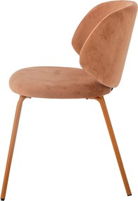 Set di sedie da pranzo in velluto arancione 2 pz Ponte - Bloomingville