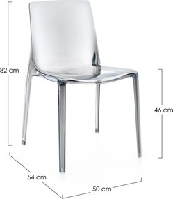 Sedia da esterno grigia in plastica Adele – Bizzotto