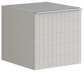 Struttura semi colonna da bagno Pixel 1 anta laccato opaco grigio pastello L 40 x H 40 x P 45.5 cm
