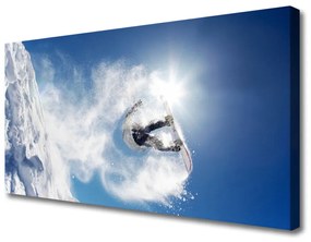 Quadro su tela Snowboard Sport invernali 100x50 cm