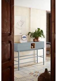 Tavolo consolle blu-grigio 35x120 cm Corvo - Teulat