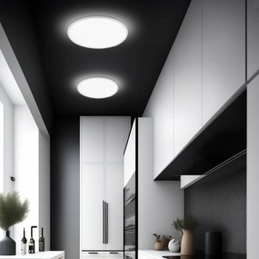 Pannello LED Aqua, Ø 30 cm, bianco, metallo/plastica CCT dimmerabile Aqua TK Lighting,, Bianco / Opale, Bagno, Metallo, Moderno, Pannello LED