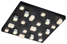 Plafoniera a LED nera con paralume in metallo 45x45 cm Civeto - CINQUE