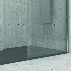 Piatto doccia 120x90 effetto pietra antracite ardesia - KAMALU