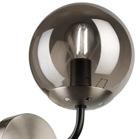 Brilagi - Lampada da parete MALIVA 1xE14/15W/230V cromo opaco/fumé
